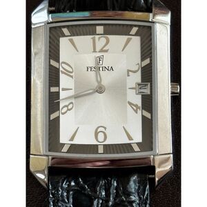 Festina Swiss Men's stainless steel calendar watch, 6748, 2010s